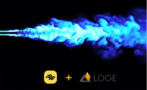 Cradle CFD 2025.1 and LOGE integration for advanced combustion simulation with blue flame visualization.